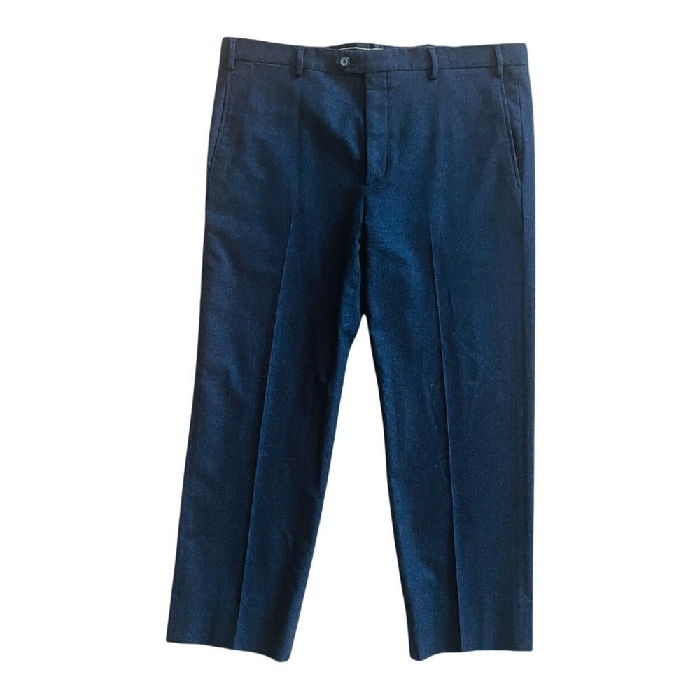 Sartore Wool‎ Dress Pants Mens 38 Italy Charcoal Navy Trousers